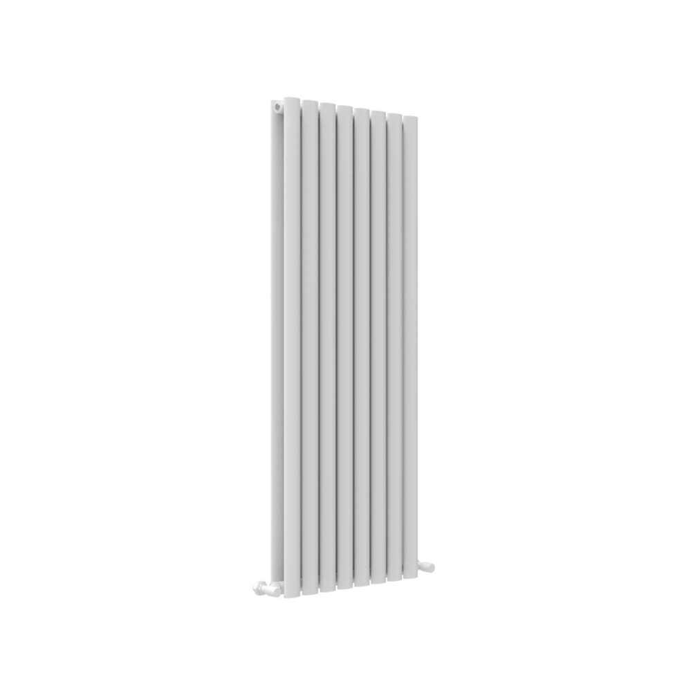 JTP Primo White 1600mm x 480mm Oval Panel Vertical Designer Radiator Cut out